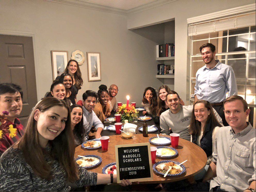 A picture of Scholars celebrating Friendsgiving 2019